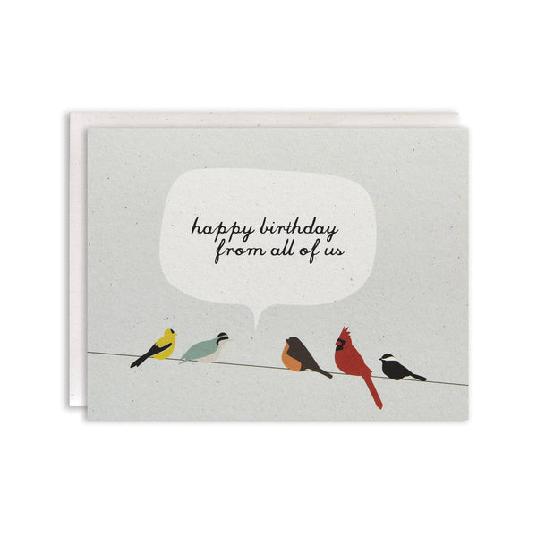 Birthday Birds on a Wire Card