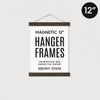 Black 12" Magnetic Poster Hanger Frame Ebony Stain - DIGS