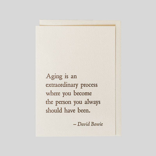 David Bowie Age Quote Card