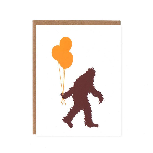 Sasquatch and Balloons Card