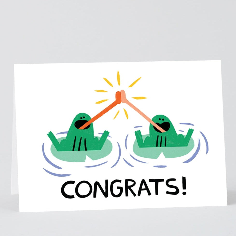 Congrats Frogs Card