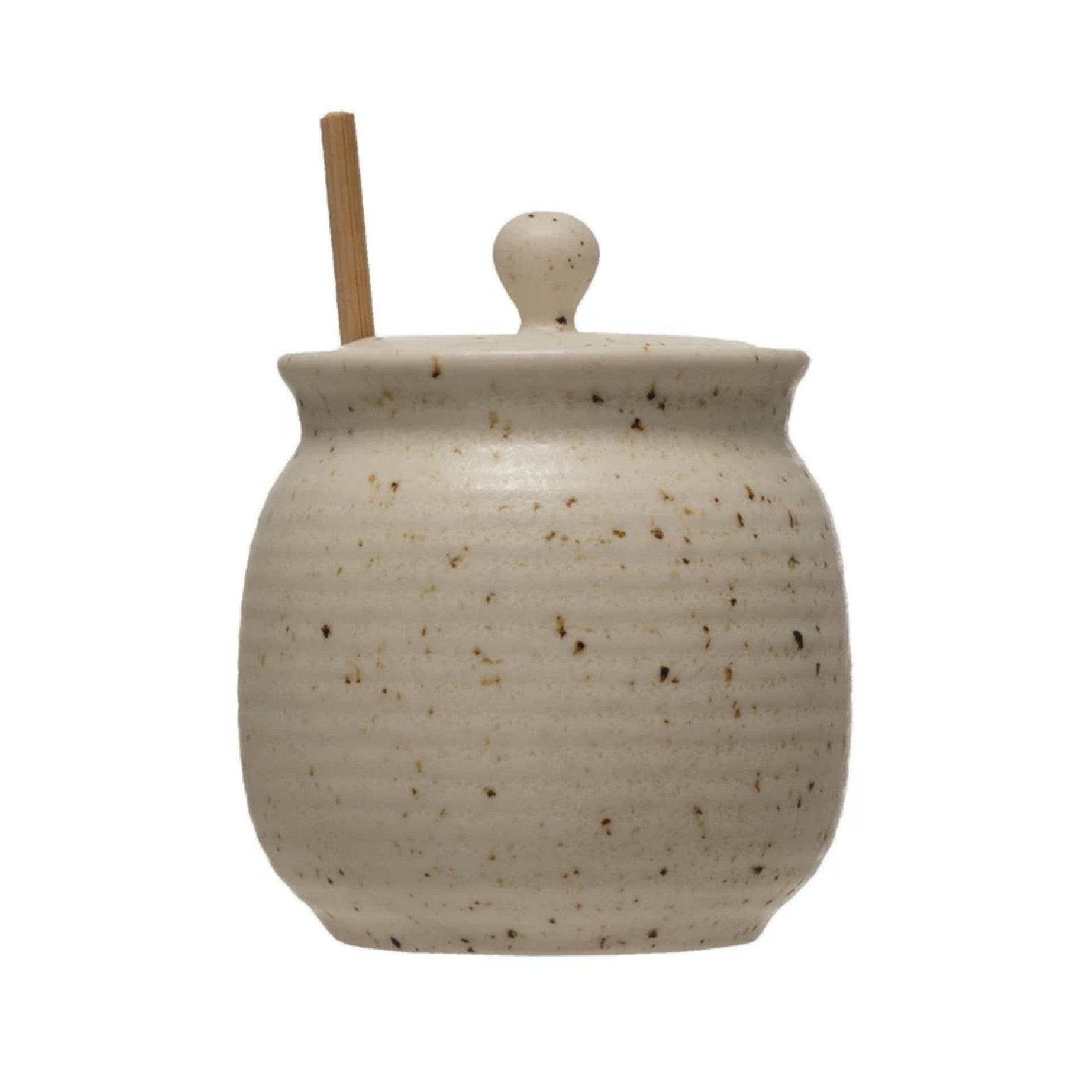 at Home Honeybloom Farmhouse Speckled Stoneware Sugar Jar