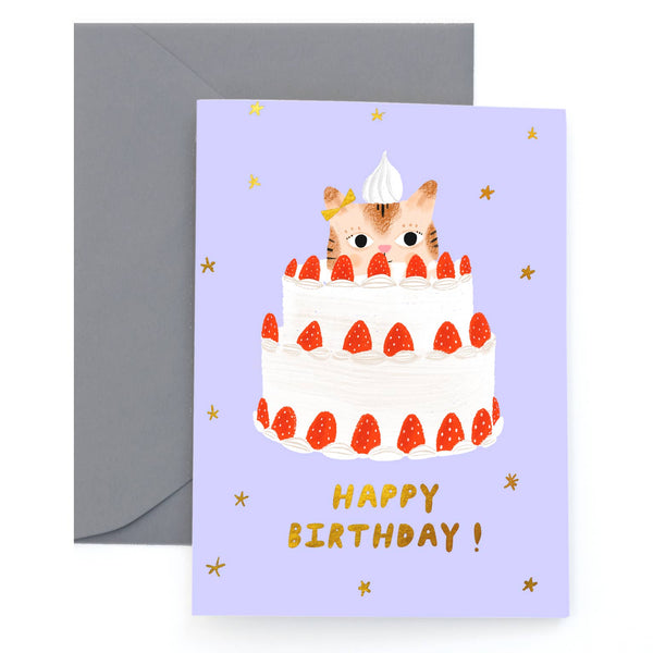 Kitty Cake Greeting Card - DIGS