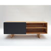 LAXseries ENT Shelf, English Walnut - DIGS+ Matte Black