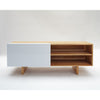 LAXseries ENT Shelf, English Walnut + Gloss White - DIGS