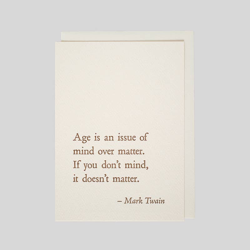 Mark Twain Age Card - DIGS