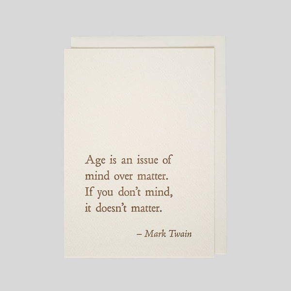 Mark Twain Age Card - DIGS