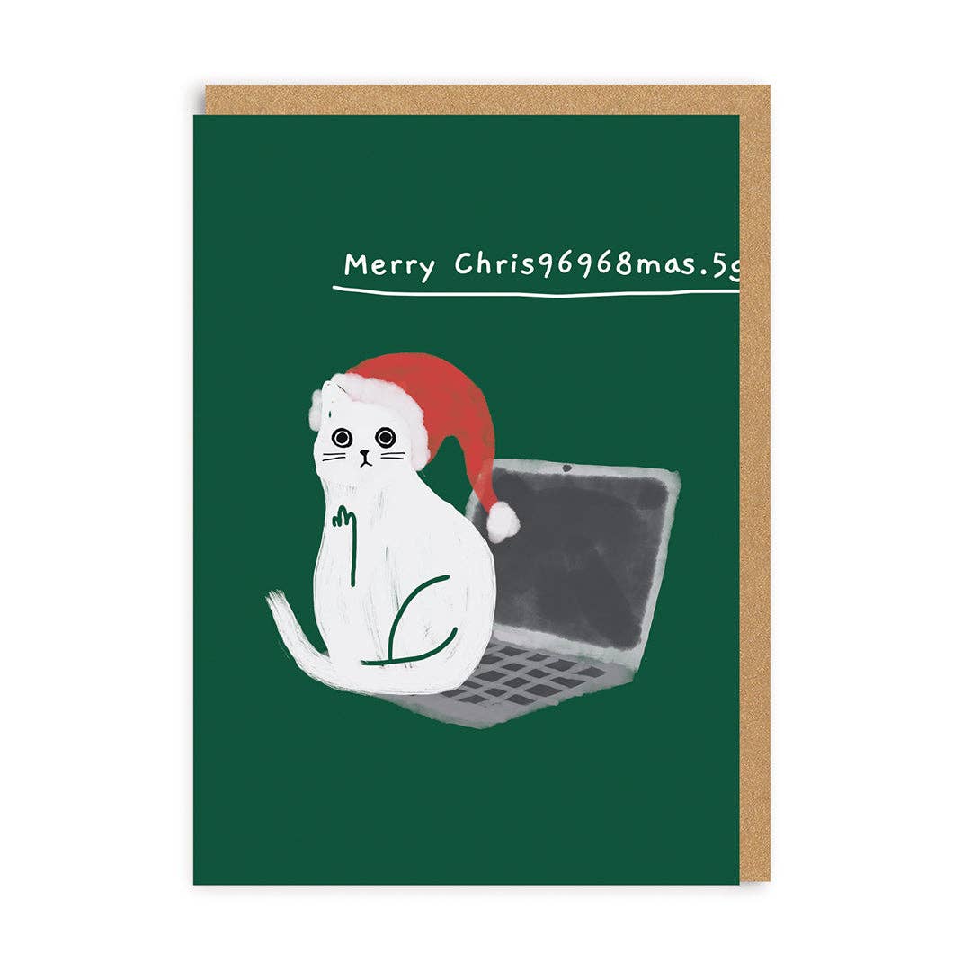 Merry Christmas Laptop Card - DIGS