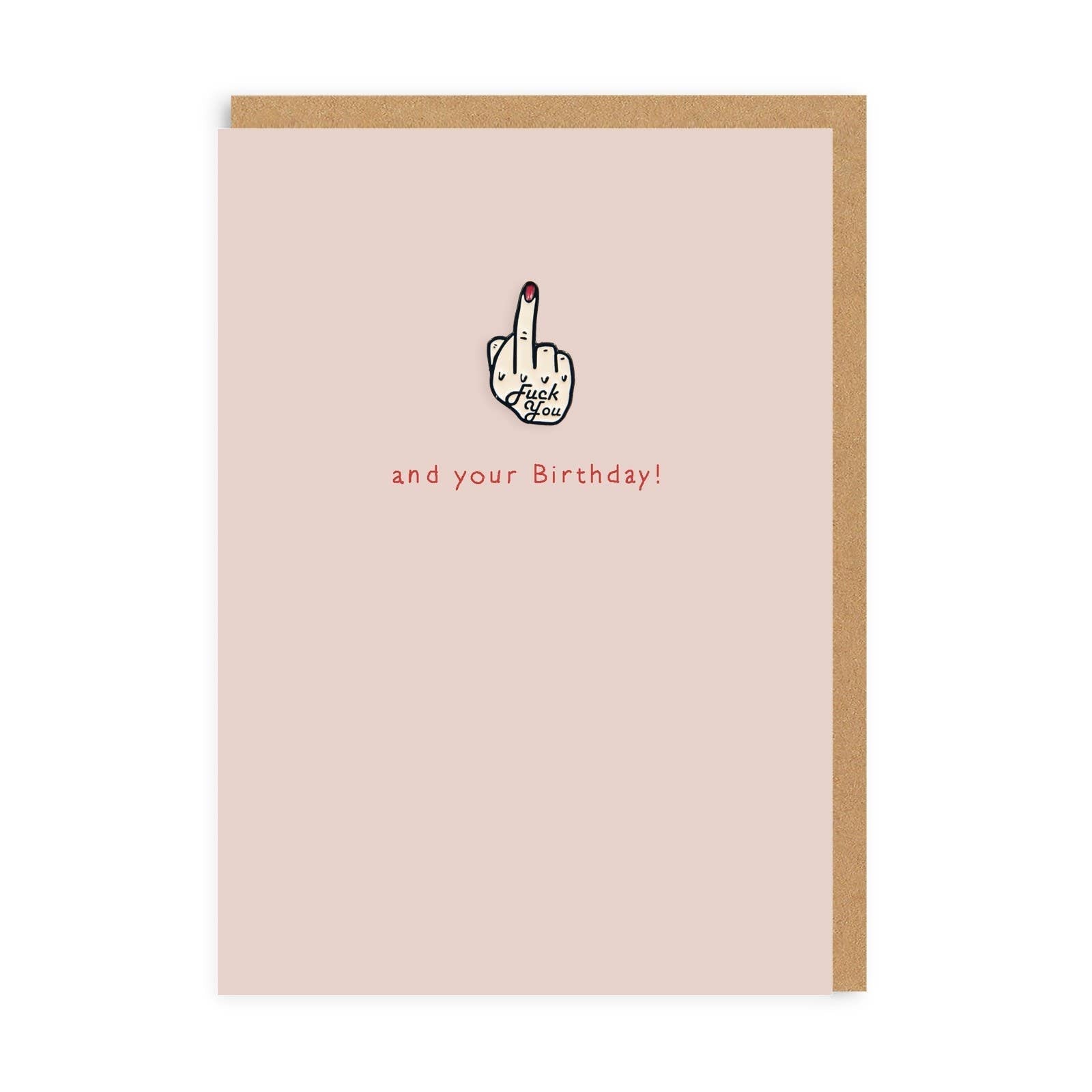 Middle Finger Enamel Pin Card - DIGS