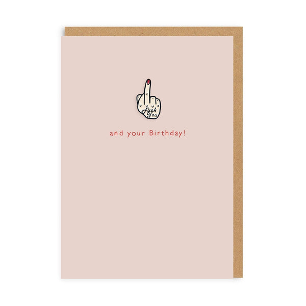 Middle Finger Enamel Pin Card - DIGS