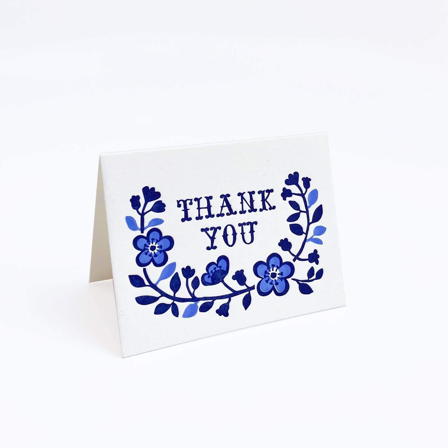 Mini Card - Blue Thank You - DIGS