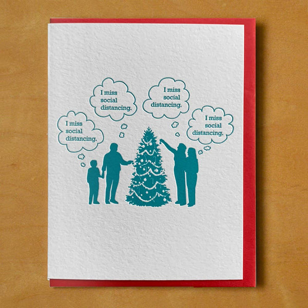 Miss Social Distancing Xmas Tree CXard - DIGS
