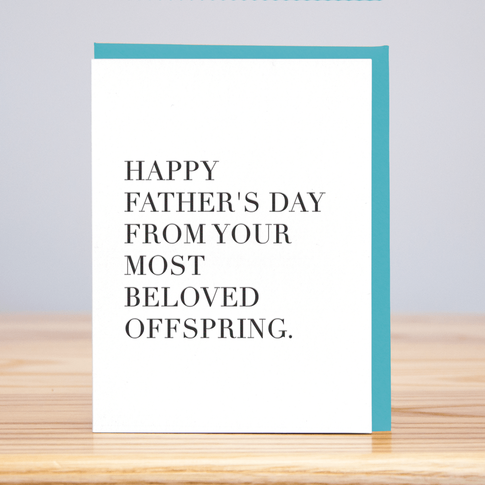 Most Beloved Offspring Father's Day Card - DIGS