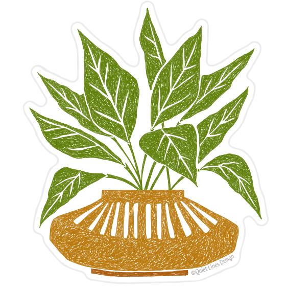Mustard Planter Sticker - DIGS