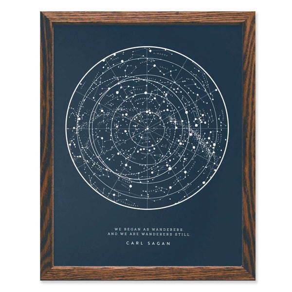 Wanderer Star Chart Art Print