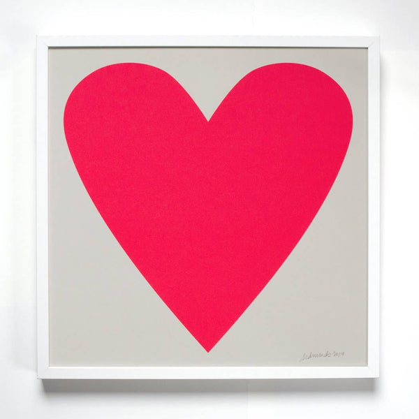 Neon Pink Heart Art Print - DIGS