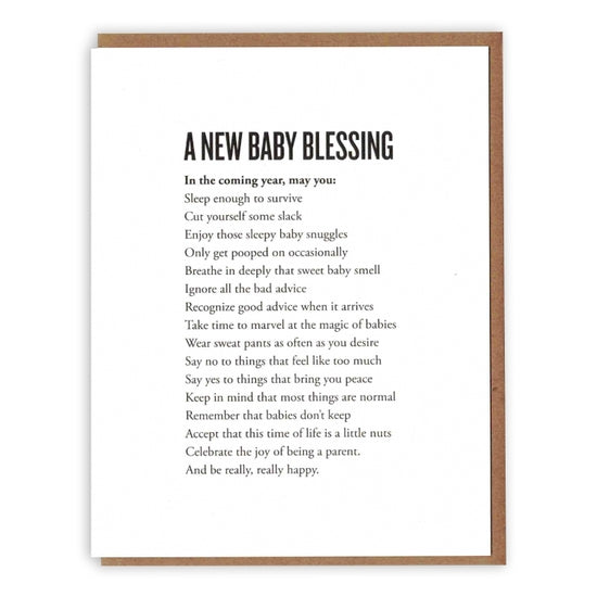 A New Baby Blessing Card