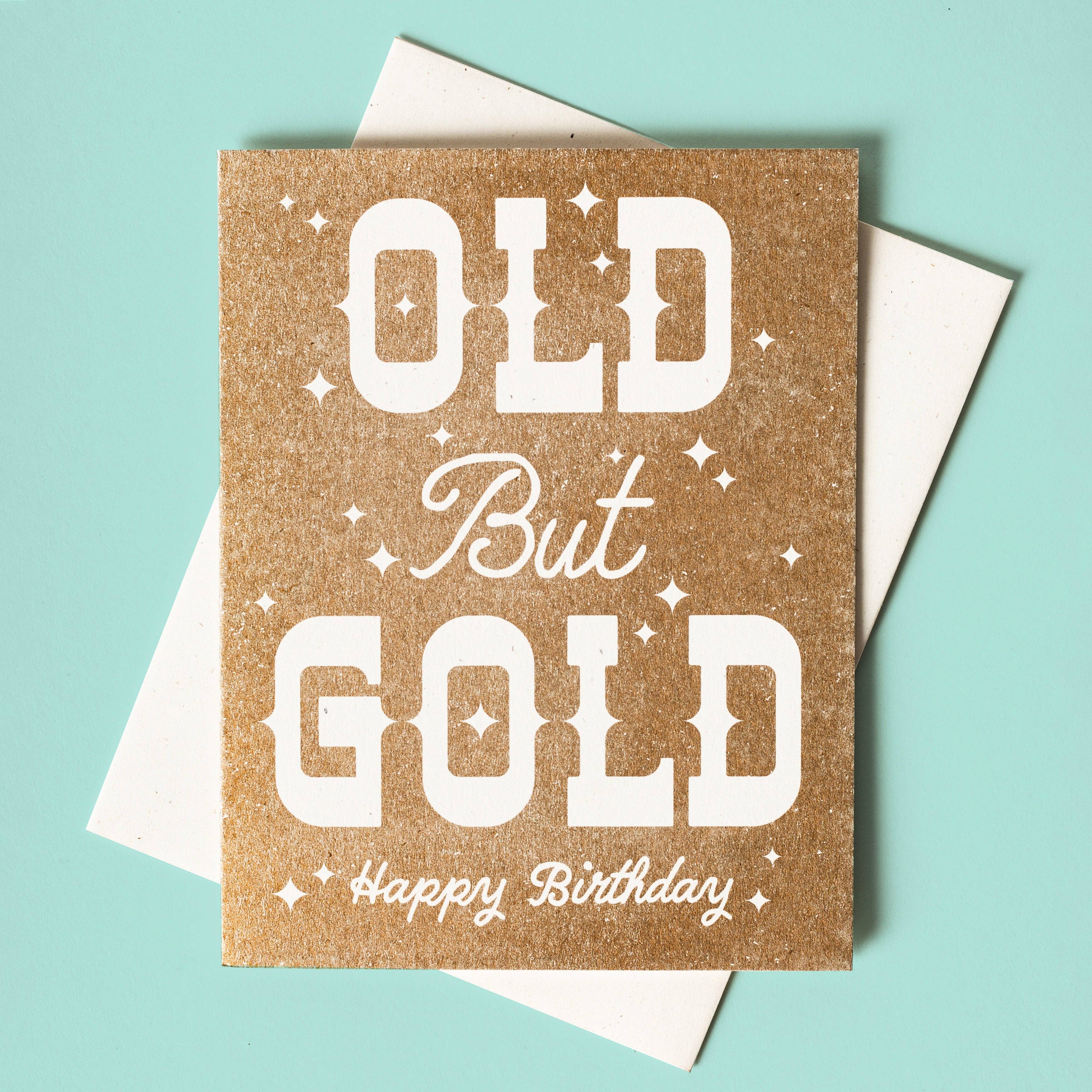 Old but Gold Birthday Card - DIGS