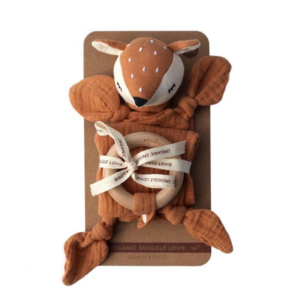 Organic Snuggle Lovie Blanket: Fawn - DIGS