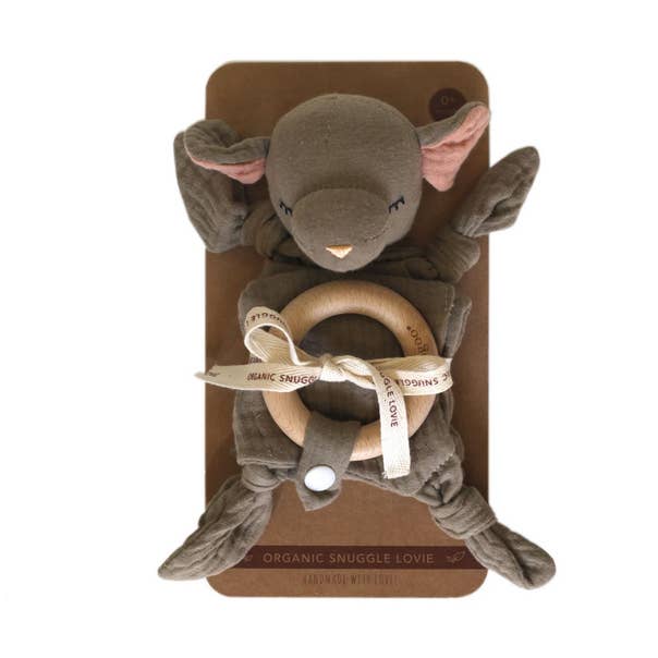 Organic Snuggle Lovie Blanket: Mouse - DIGS