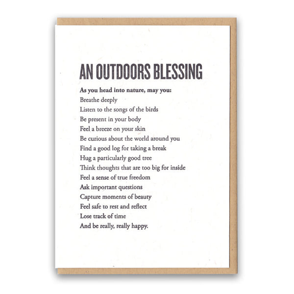 An Outdoors Blessing Card