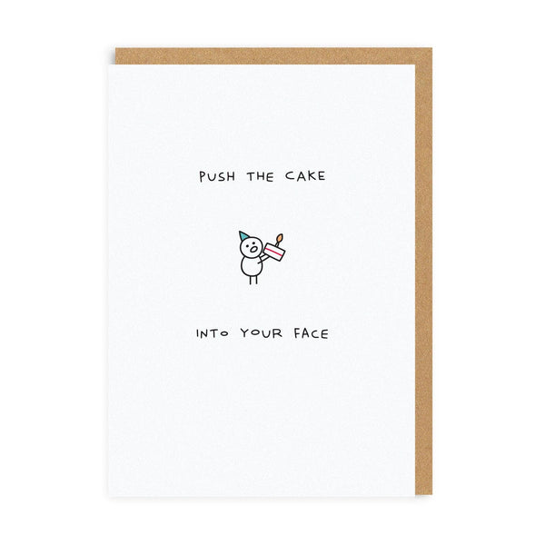 Push The Cake Into Your Face Card - DIGS