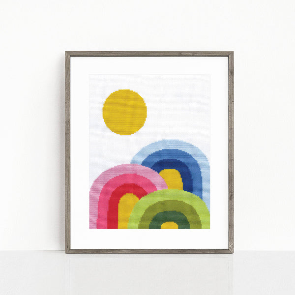 Rainbow Trifecta Cross Stitch Kit - DIGS