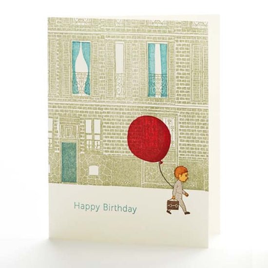 Red Ballon Happy Birthday Card - DIGS