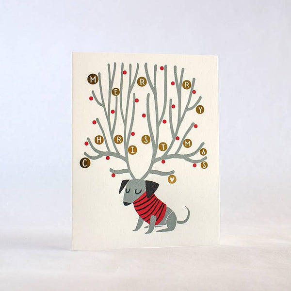 Reindeer Wiener Dog Card Boxed Set - DIGS