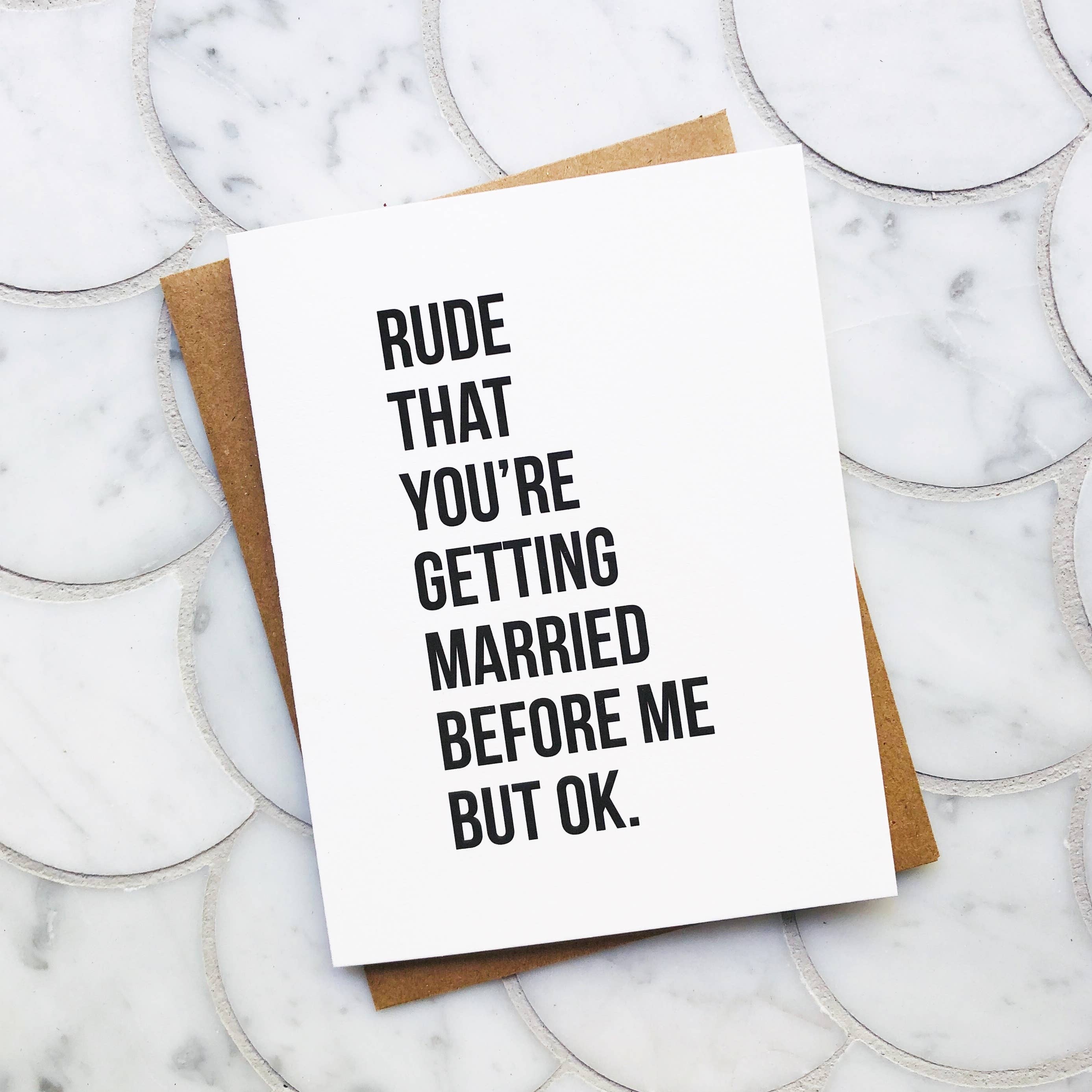 Rude But Ok Wedding Card - DIGS