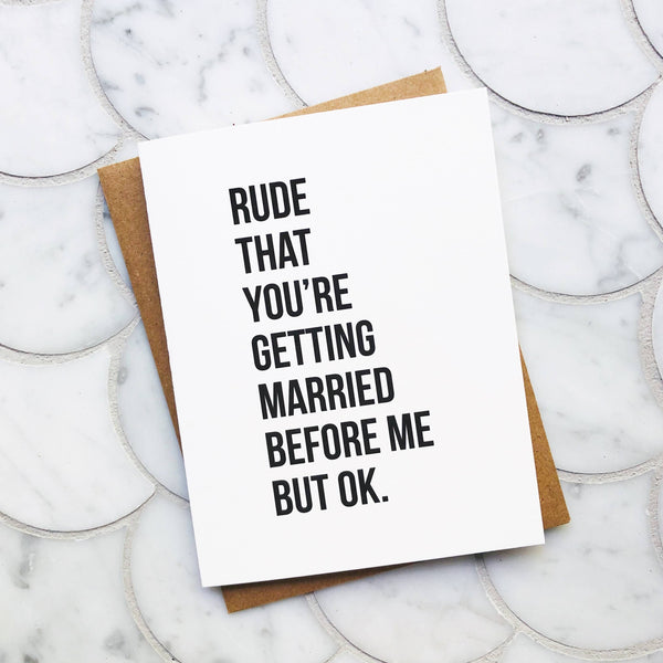 Rude But Ok Wedding Card - DIGS