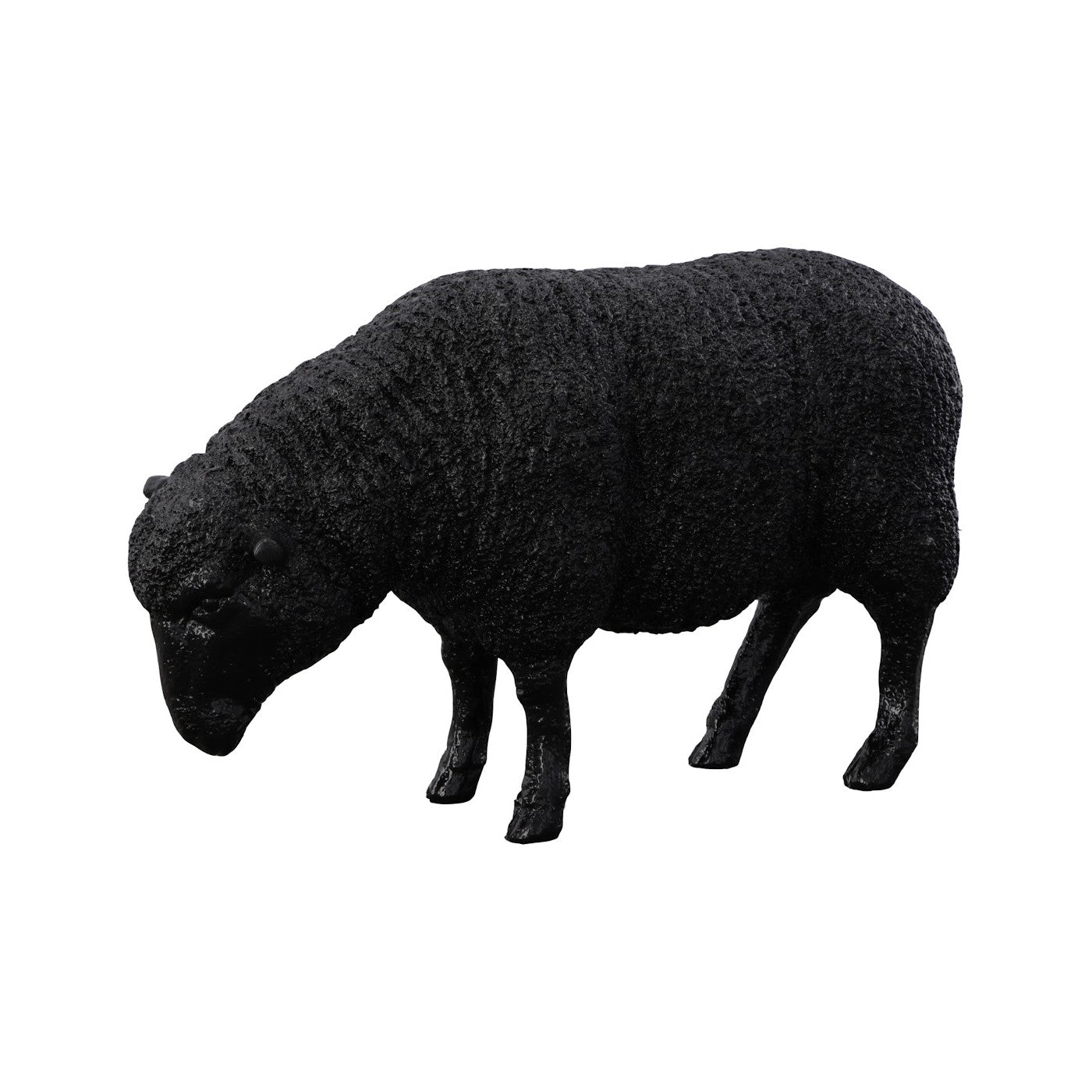 Life Size Sheep Sculpture / Statue in Gel Coat Black - DIGS