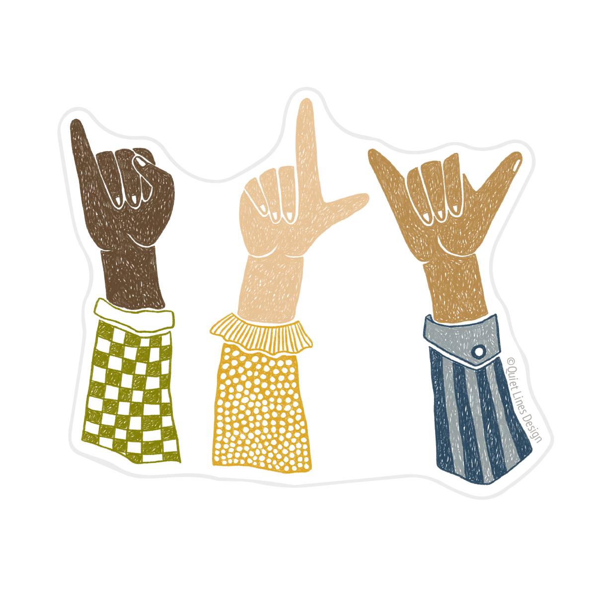 Sign Language Love Sticker - DIGS