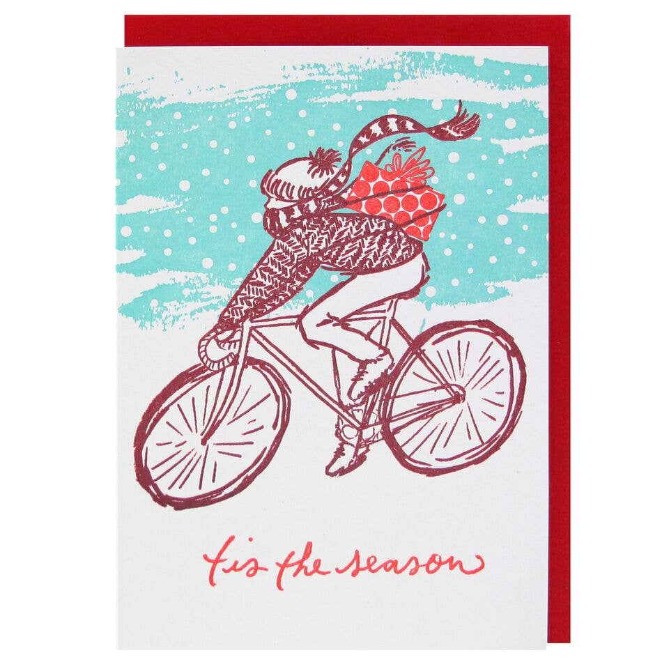 Snowy Bike Ride Card - DIGS