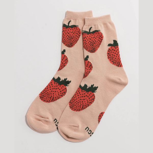 Crew Sock: Strawberry