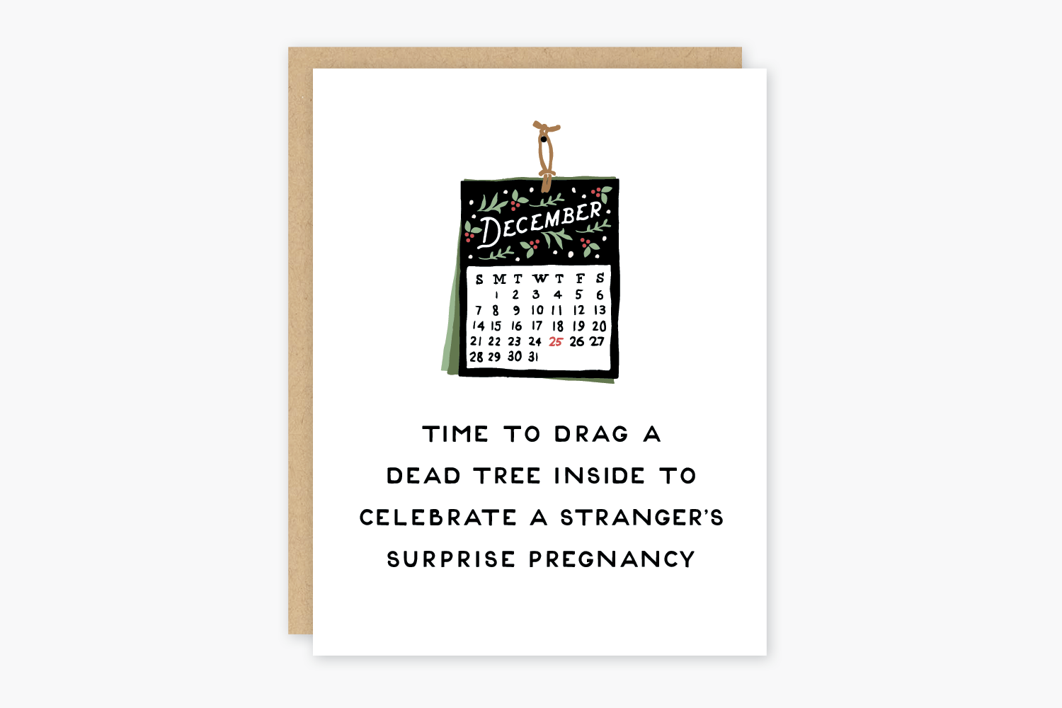 Surprise Pregnancy Holiday Card - DIGS