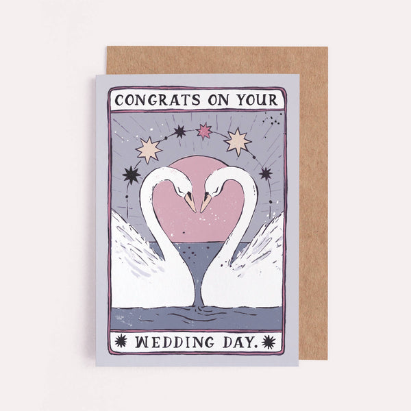 Swans Wedding Card - DIGS