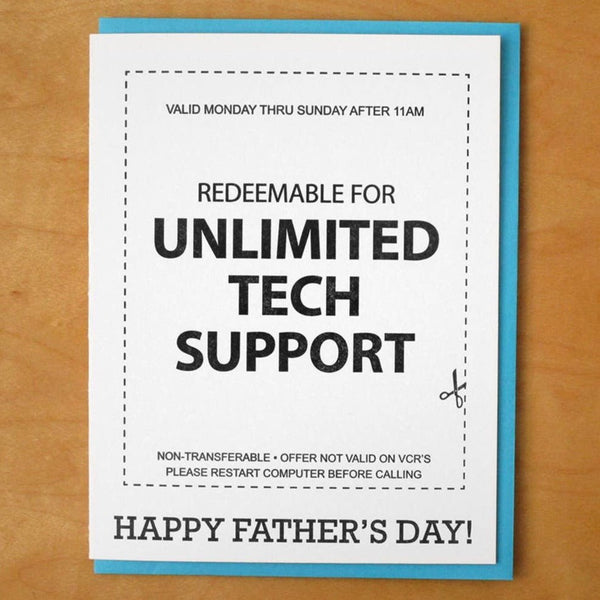 Tech Support Father's Day Card - DIGS