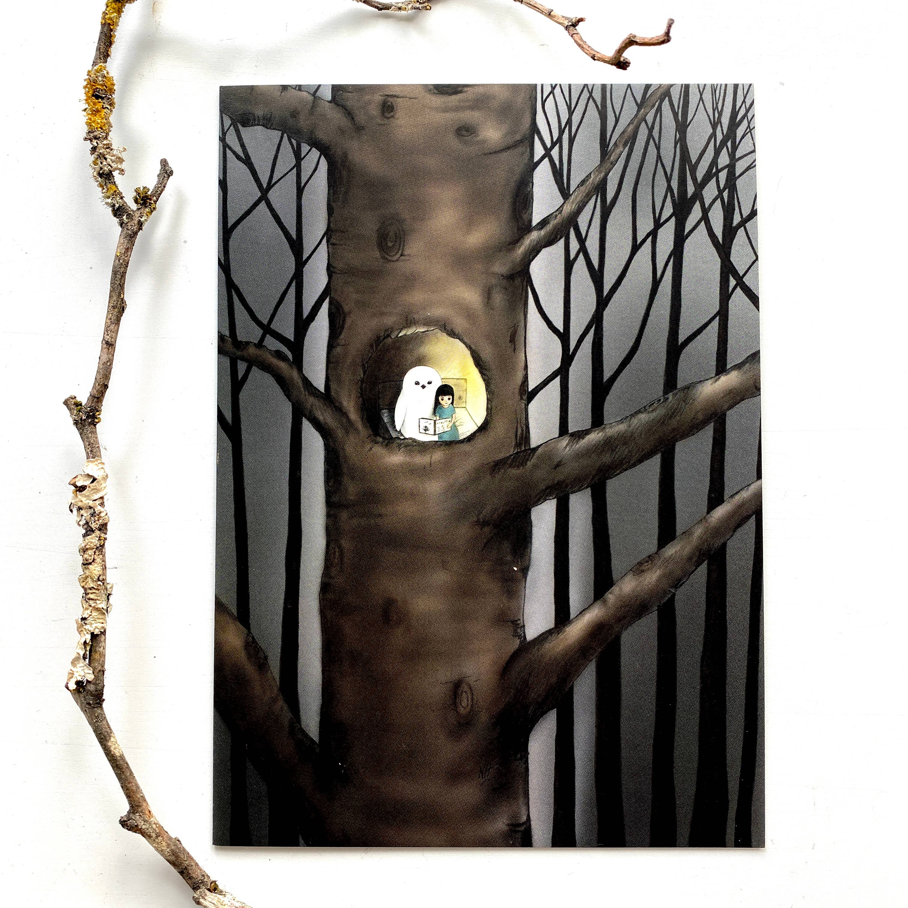 The Night Story Teller Greeting Cards - DIGS