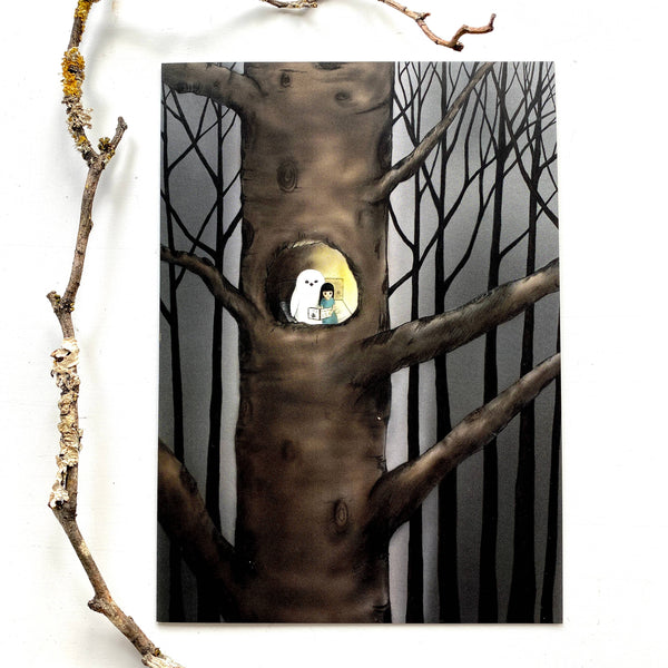 The Night Story Teller Greeting Cards - DIGS