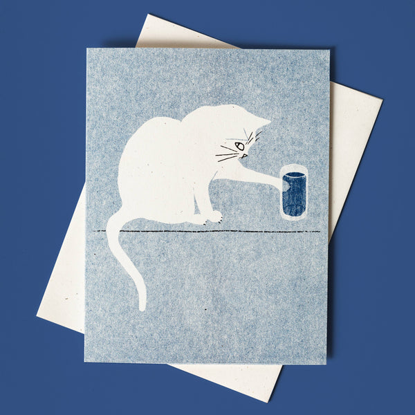 Water Glass Cat Card - DIGS