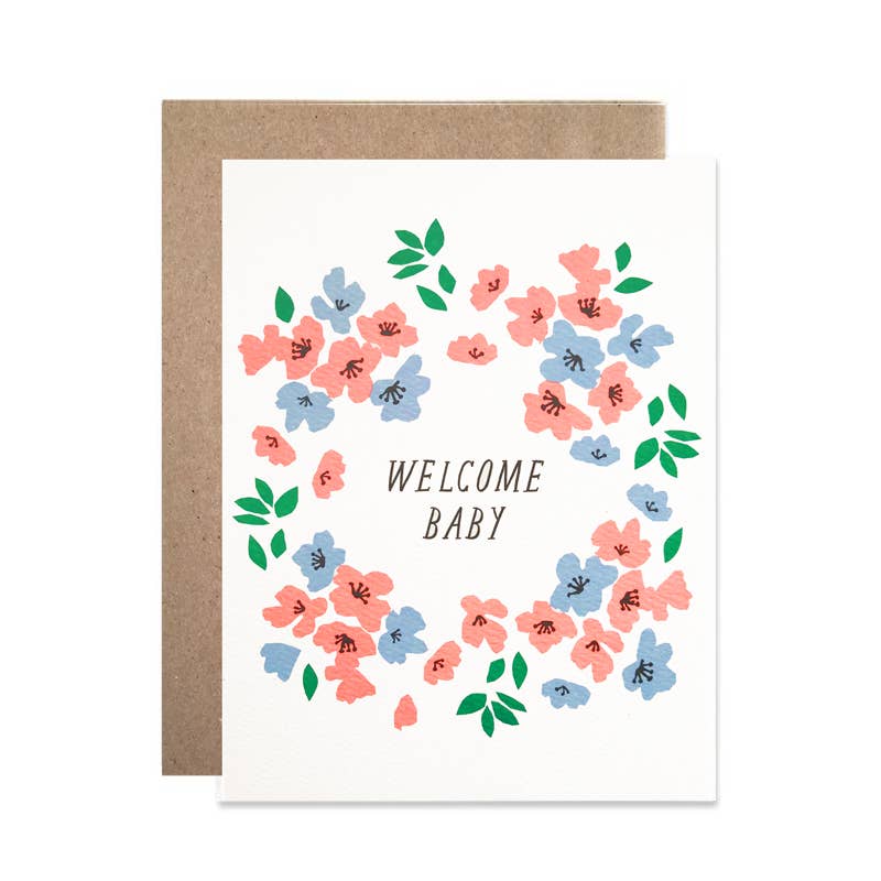 Welcome Baby Wreath Card - DIGS