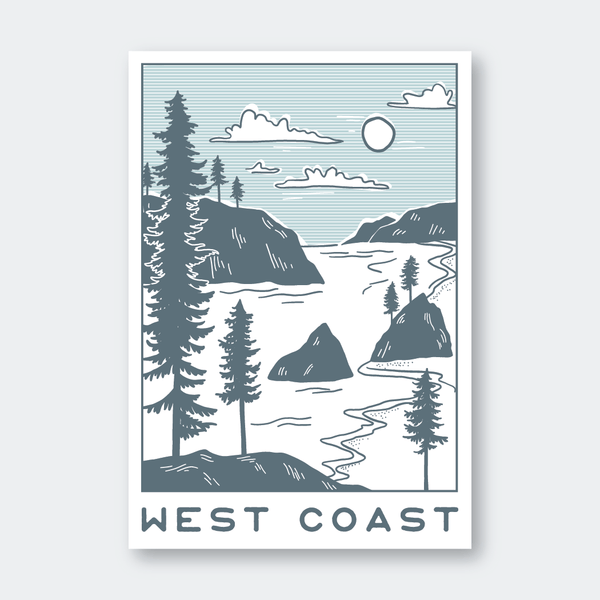 West Coast Beach Sticker - DIGS