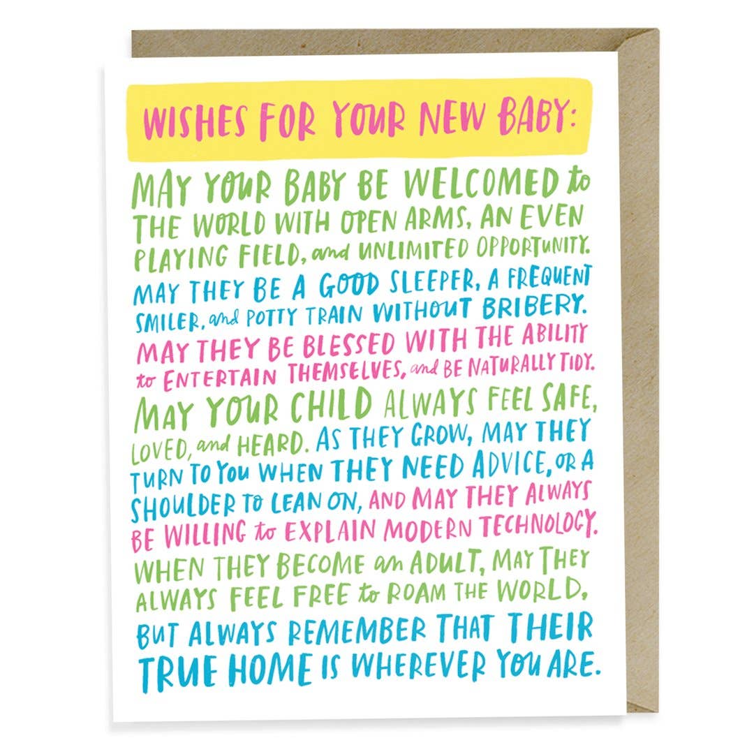 Wishes For Your New Baby Card - DIGS