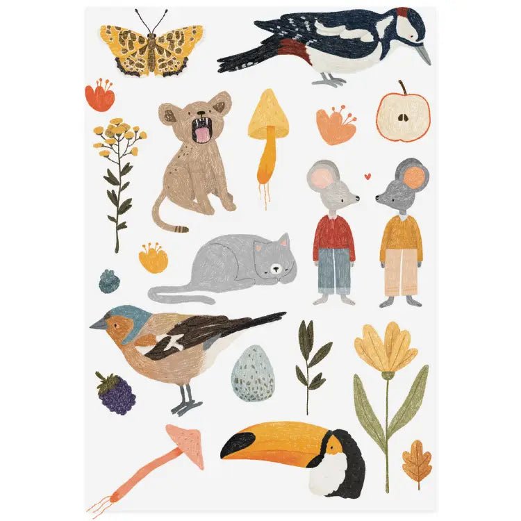 Woodpecker Tattoo Sheet - DIGS