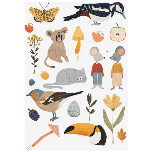 Woodpecker Tattoo Sheet - DIGS
