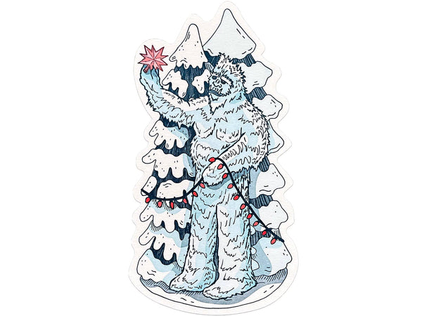 Yeti Christmas Postcard - DIGS