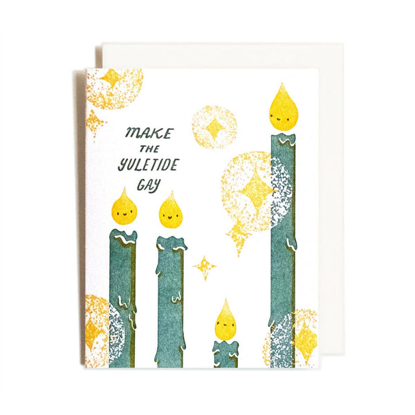 Yuletide Candles Holiday Card - DIGS