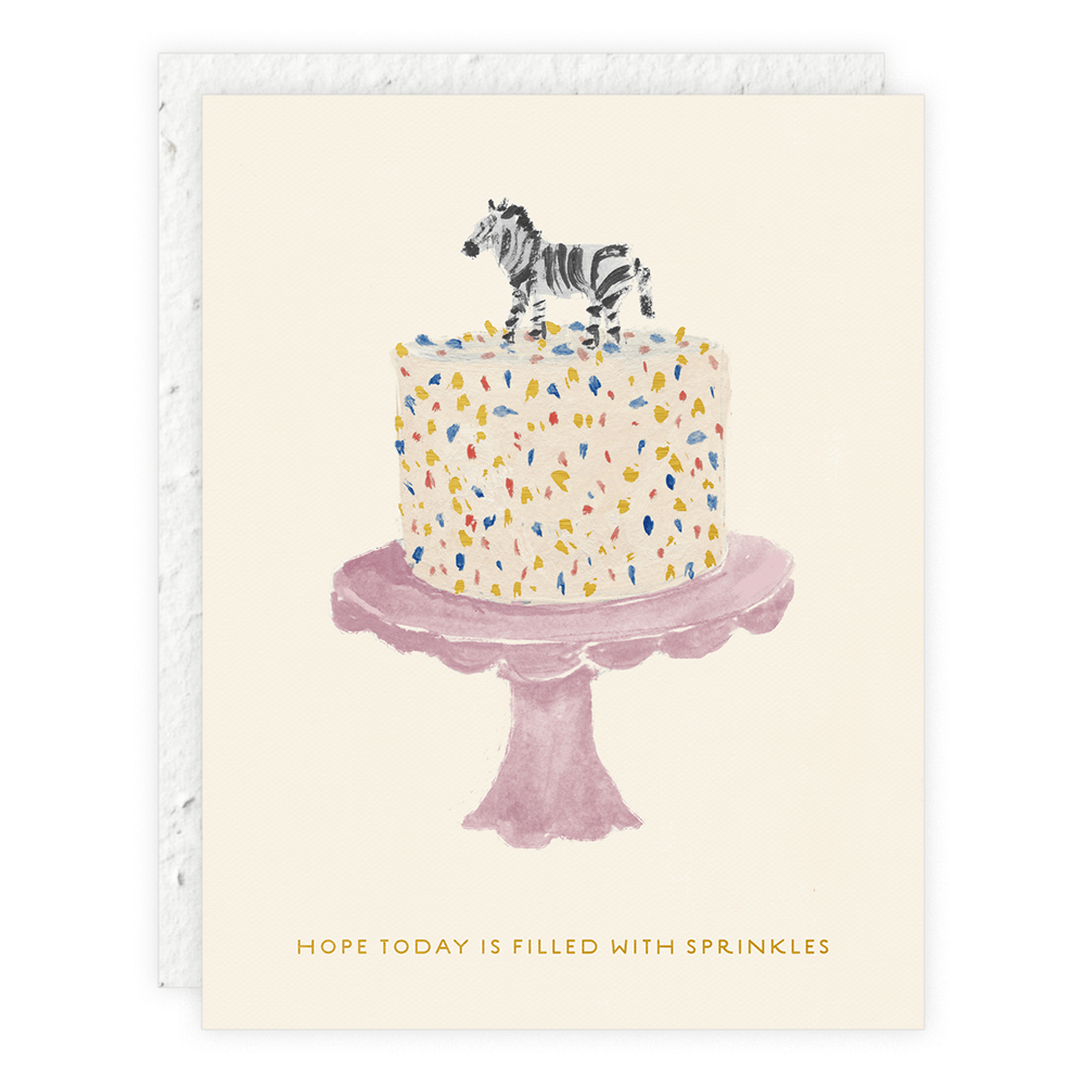 Zebra Cake Card - DIGS