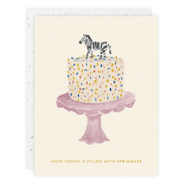 Zebra Cake Card - DIGS
